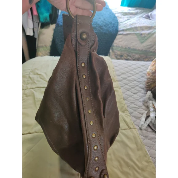 Vtg Juicy Couture Hobo Purse Brown Goatskin Leather - Picture 6 of 16